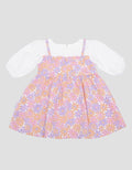 Pipiniko One Piece Flower Print Midi Dress for Girls
