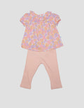 Pipiniko Smock Flower Set Pakaian Anak Perempuan