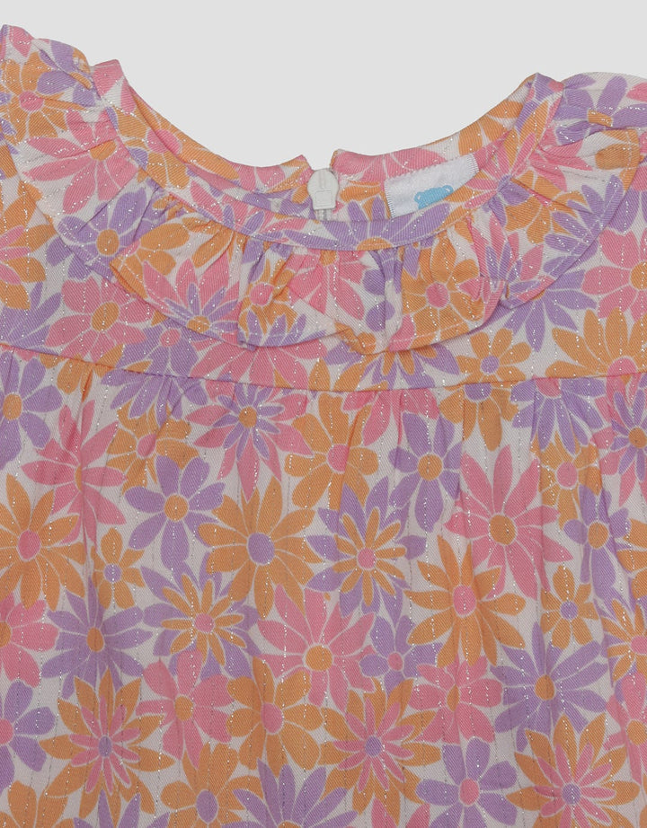 Pipiniko Smock Flower Set Pakaian Anak Perempuan
