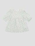 Pipiniko Print Flower Midi Dress Lengan Pendek Anak Perempuan