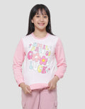 Aero Chenille Wording Flower Sweater for Girls