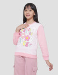 Aero Chenille Wording Flower Sweater for Girls