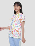 Aero Fullprint Dino All Type Short Sleeve T-shirt for Girls