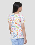 Aero Fullprint Dino All Type Short Sleeve T-shirt for Girls
