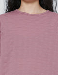Connexion Drawstring Texture Kaos Lengan Panjang Wanita