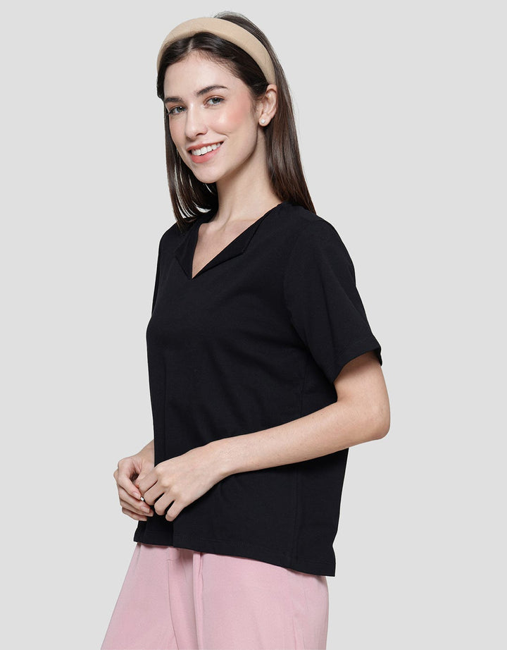 Connexion Pique Kaos Lengan Pendek Wanita