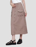 American Jeans Cargo Rok Midi Wanita