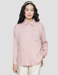 Nevada Woven Top Reg Rayon Twill Kemeja Lengan Panjang Wanita