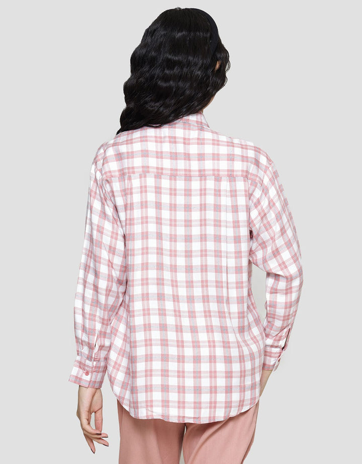 Nevada Rayon Twill Check Kemeja Wanita