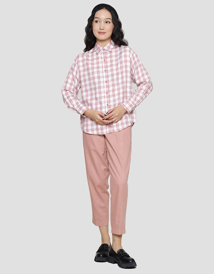 Nevada Rayon Twill Check Kemeja Wanita