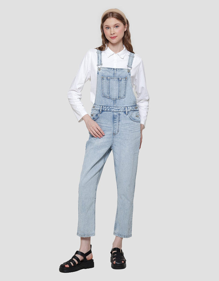 Nevada Dungaree Jumpsuit Denim Wanita