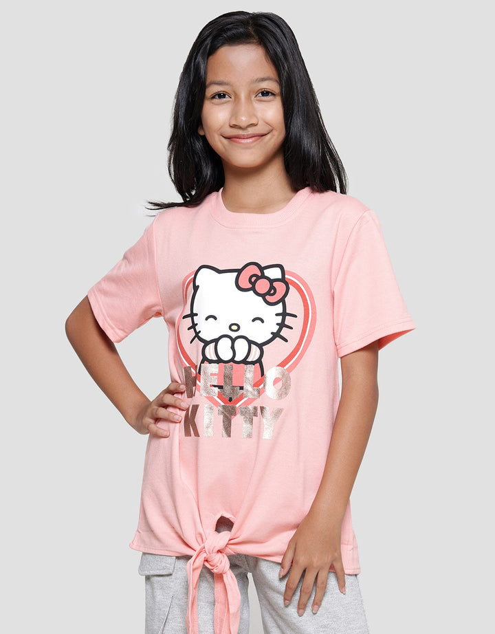 Character Hello Kitty Ribbon Kaos Anak Perempuan