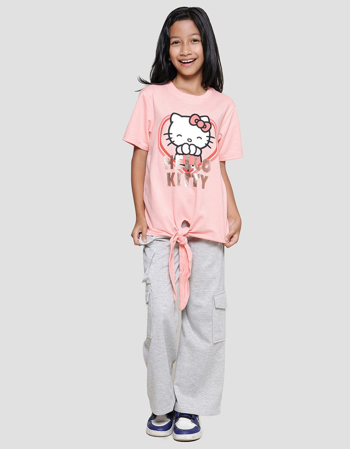 Character Hello Kitty Ribbon Kaos Anak Perempuan