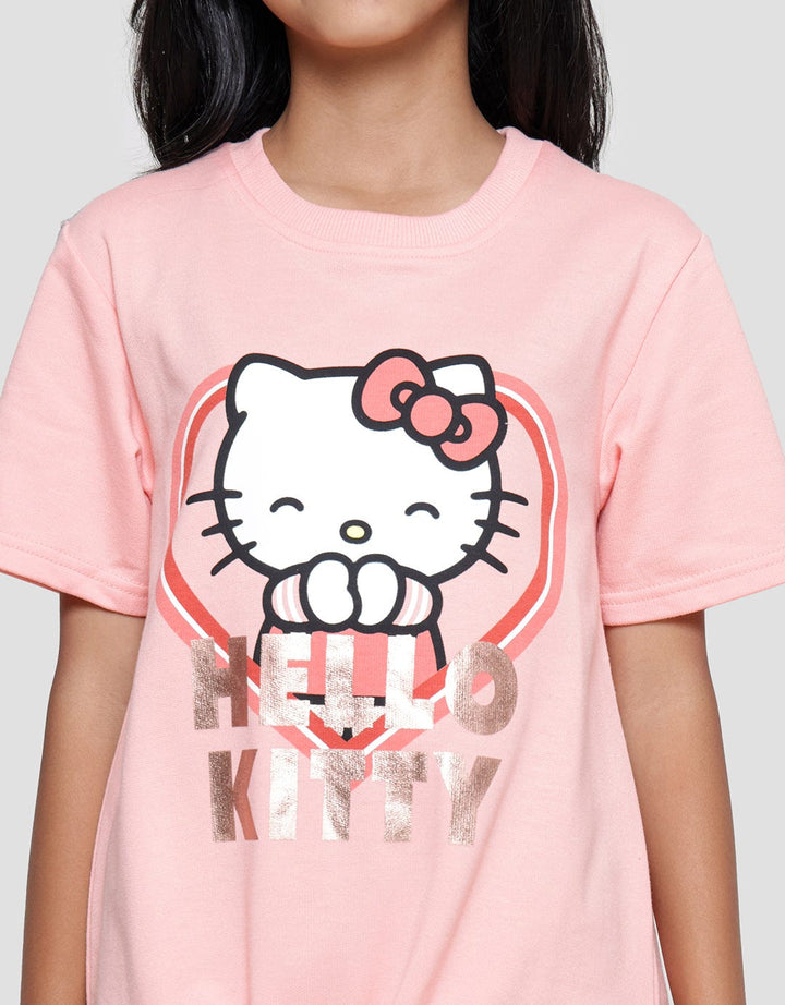 Character Hello Kitty Ribbon Kaos Anak Perempuan