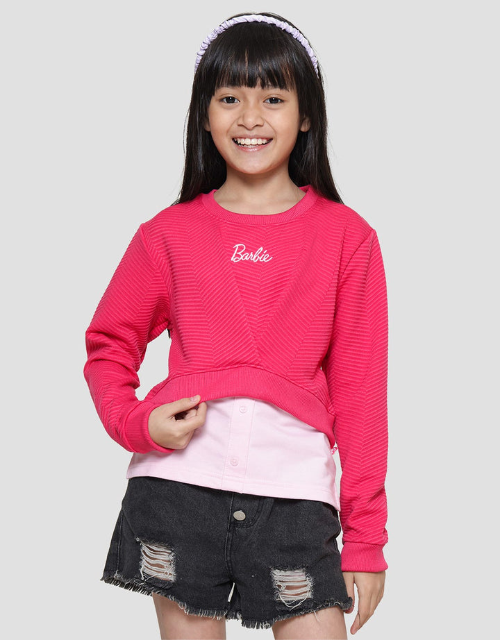 Character Barbie Texture Sweater for Girls