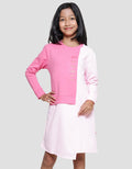 Character Barbie Texture Midi Dress for Girls