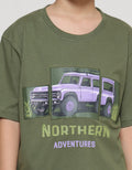 Aero Apl Adventure Jeep Print Kaos Lengan Pendek Anak Laki-Laki