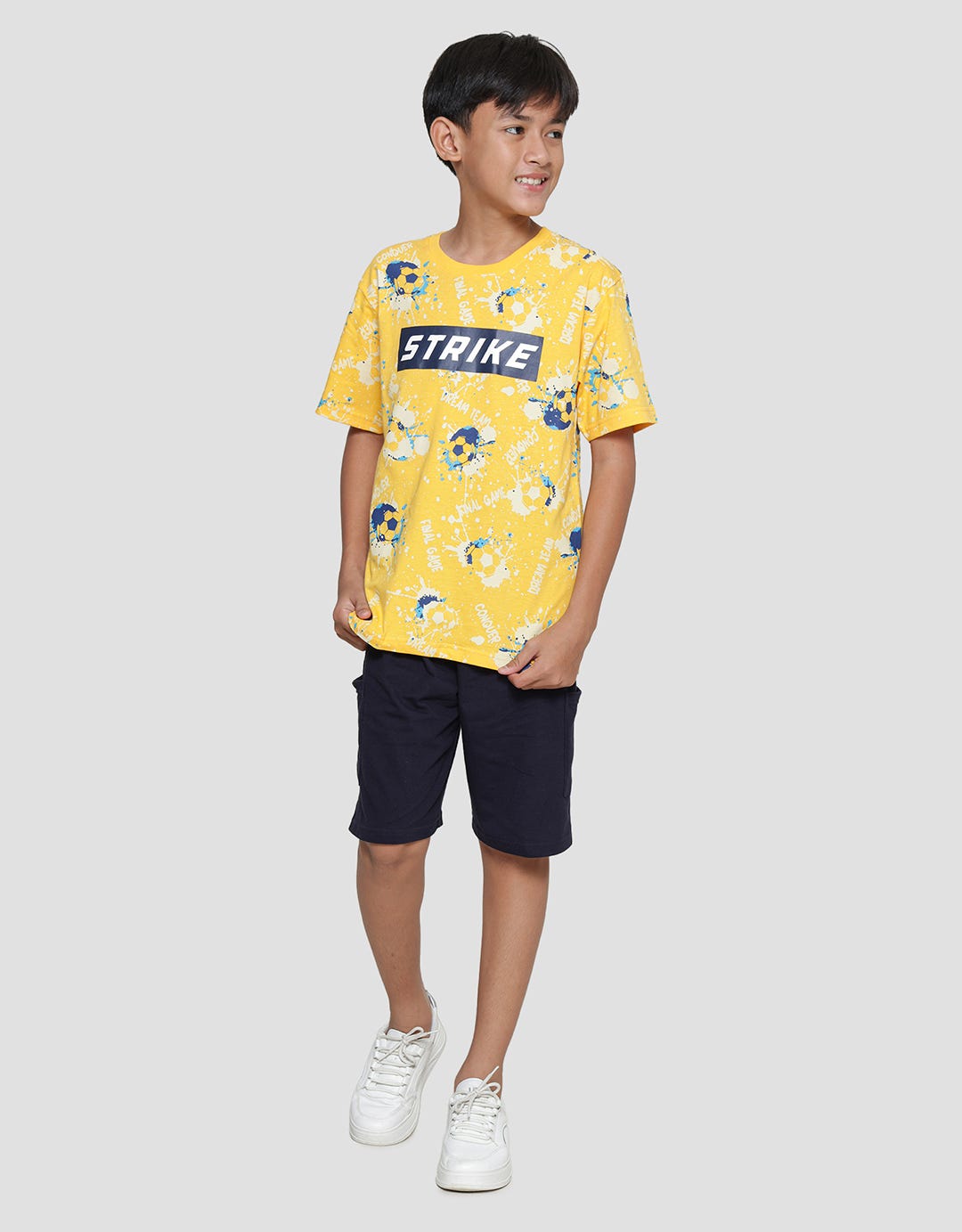 Aero Stripe Print Kaos Anak Laki-laki