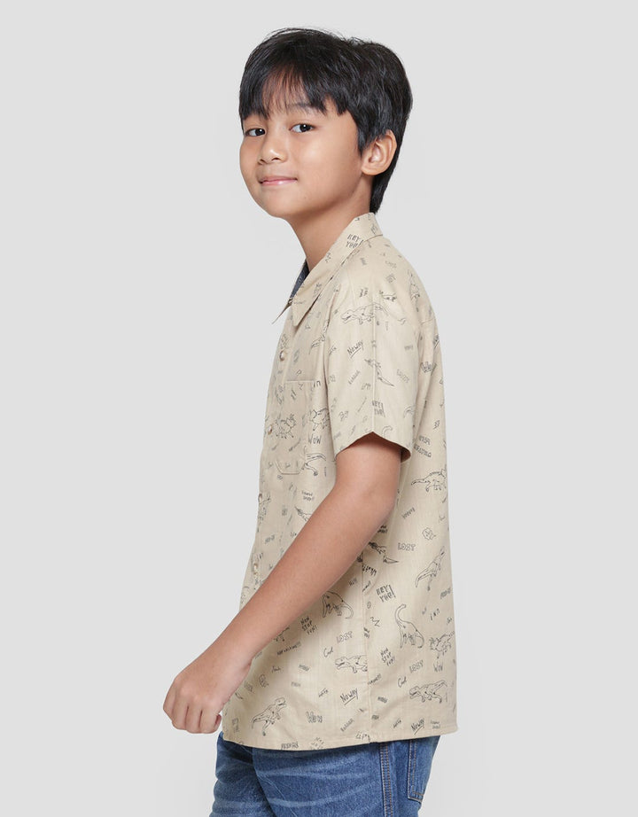 Aero Dino Roarr Kemeja Lengan Pendek Anak Laki-Laki