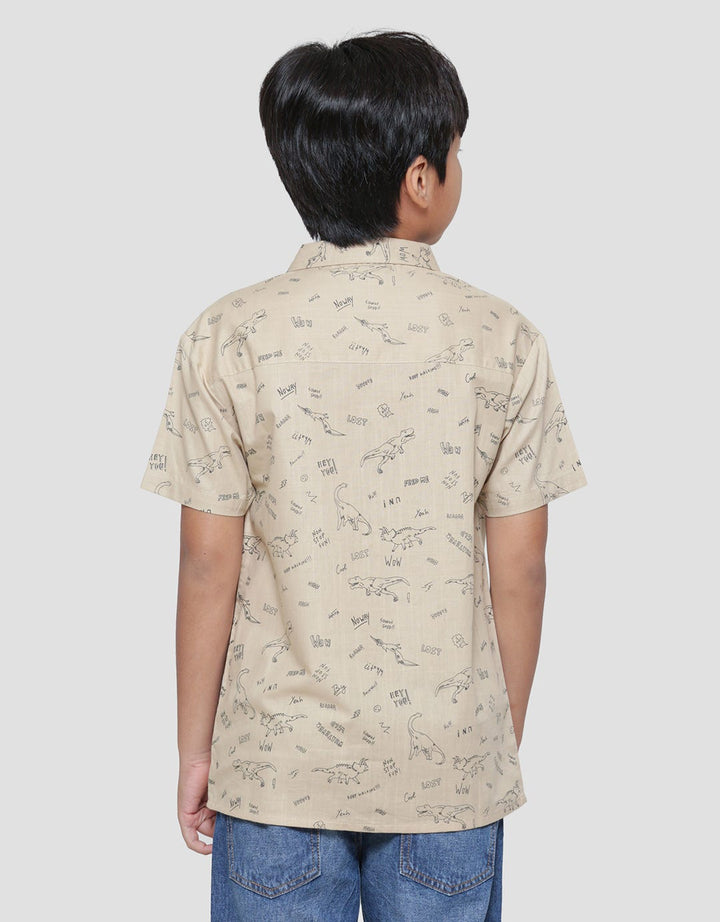 Aero Dino Roarr Kemeja Lengan Pendek Anak Laki-Laki