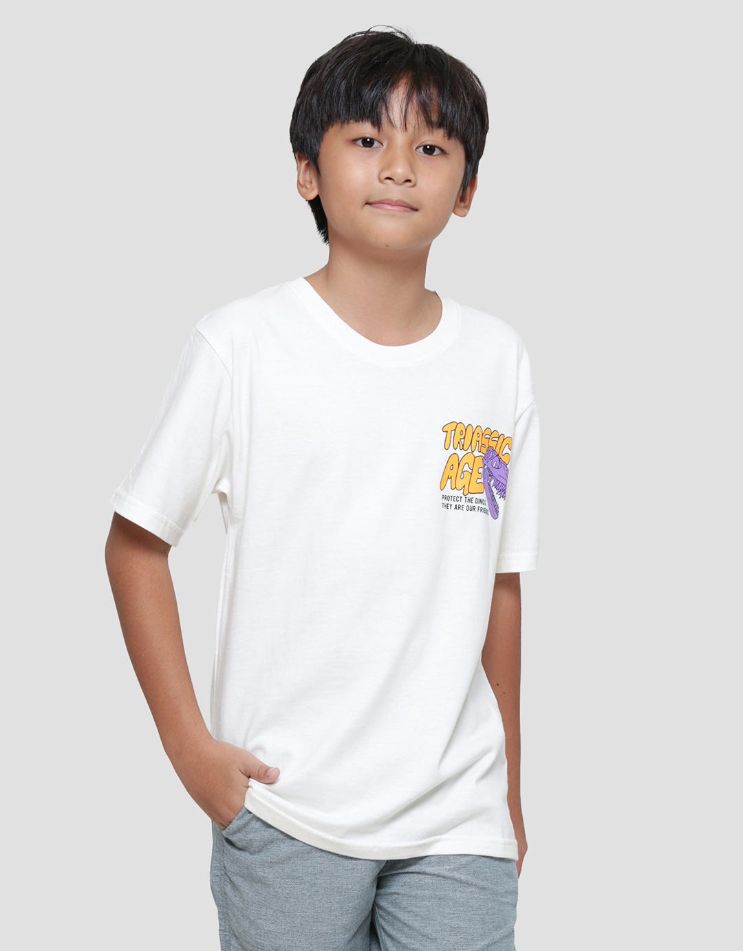 Aero Dino Print Kaos Lengan Pendek Anak Laki-laki