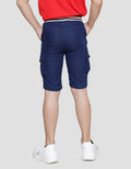 Little M Crop Terry Solid Cargo Boys Denim Shorts