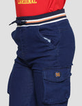 Little M Crop Terry Solid Cargo Boys Denim Shorts