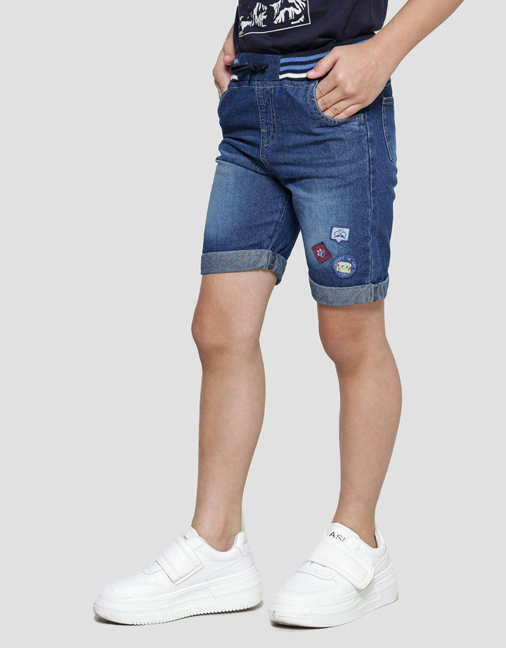 Little M Crop Monster Boys Denim Pants