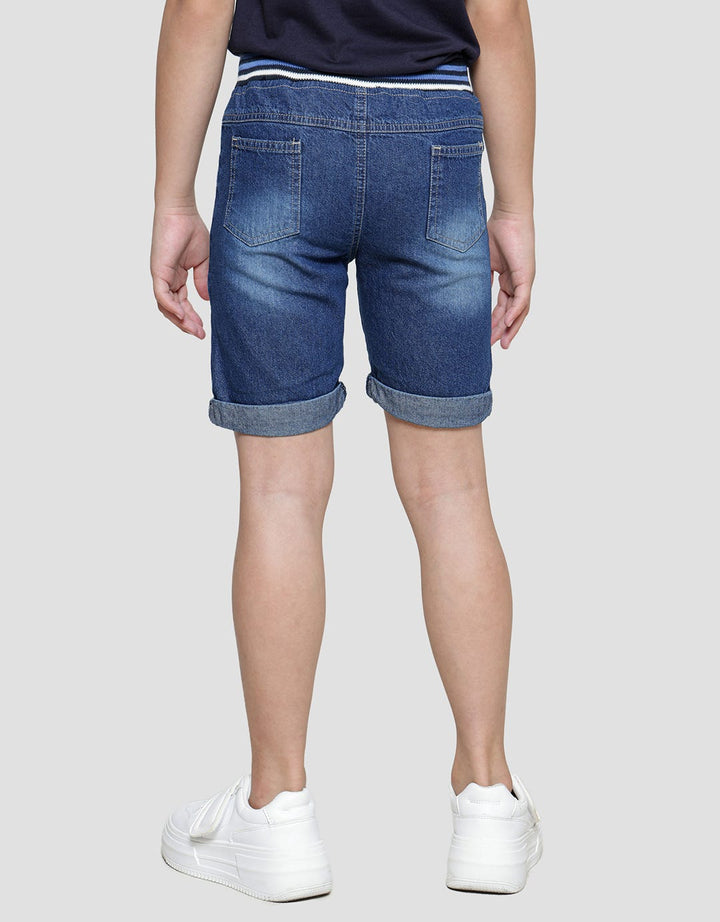 Little M Crop Monster Boys Denim Pants
