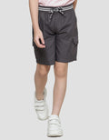 Little M Solid Cargo Twill Peach Boys Shorts