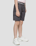 Little M Solid Cargo Twill Peach Boys Shorts