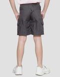 Little M Solid Cargo Twill Peach Boys Shorts
