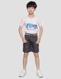 Little M Solid Cargo Twill Peach Boys Shorts