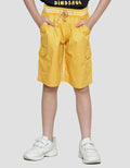 Little M Solid Cargo Twill Peach Boys Shorts