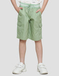 Little M Solid Cargo Twill Peach Boys Shorts