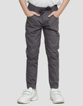 Little M  Woven Karet Stretch Bordir Celana Panjang Anak Laki-laki