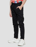 Little M  Woven Reguler Stretch Rib Celana Panjang Anak Laki-laki