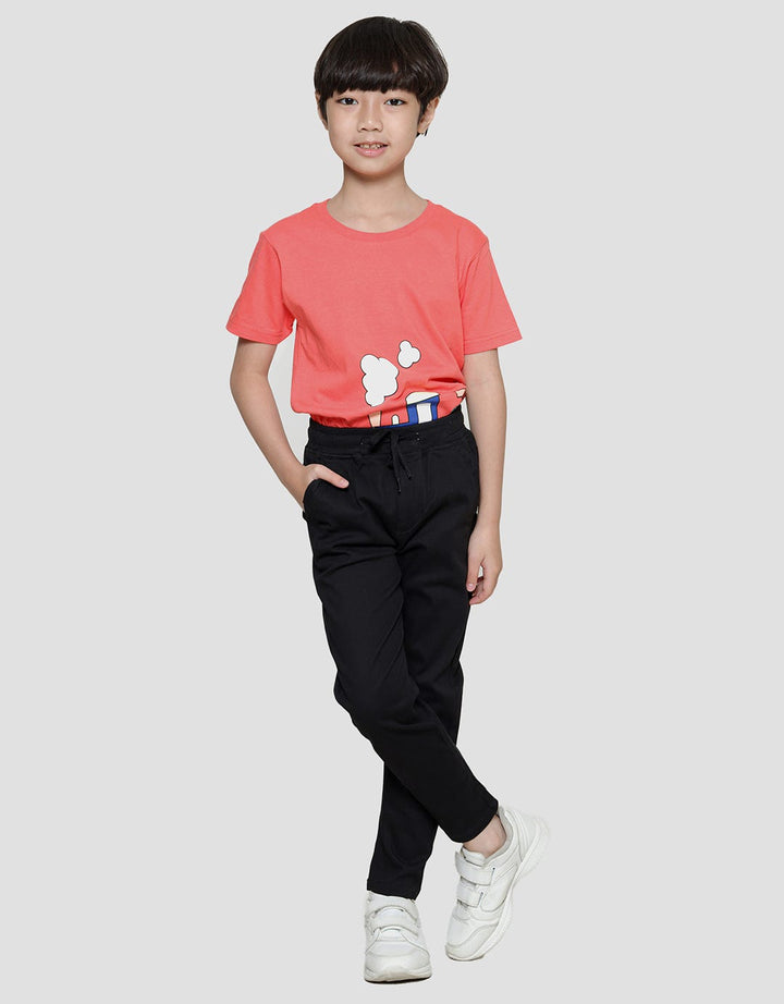 Little M  Woven Reguler Stretch Rib Celana Panjang Anak Laki-laki