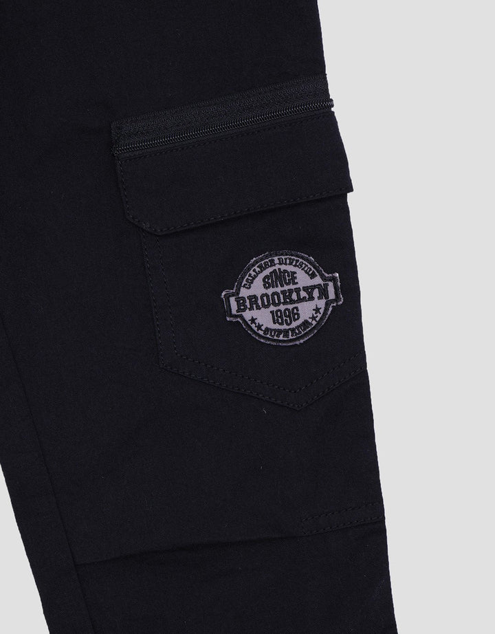 Little M Woven Reguler Rib Cargo Patch Brooklyn Celana Anak Laki-Laki