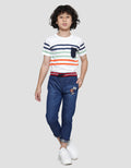 Little M Regular Rib Non St Leg Combination Boys Denim Pants