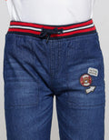 Little M Regular Rib Non St Leg Combination Boys Denim Pants