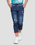 Little M Rib Monster Celana Denim Anak Laki-laki