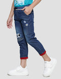 Little M Rib Monster Celana Denim Anak Laki-laki
