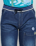 Little M Rib Monster Celana Denim Anak Laki-laki