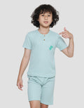 Little M Henley Texture Pakaian Set Anak Laki-laki