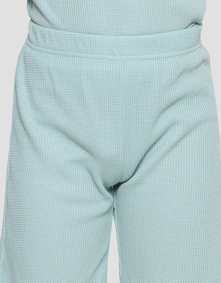 Little M Henley Texture Boys Clothing Set