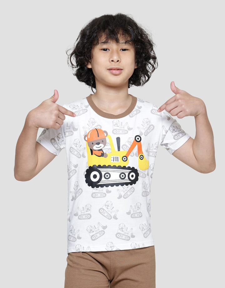 Little M Print Bear Baju Set Anak Laki-Laki