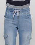 Little M Reguler Non Stretch Celana Cargo Denim Anak Laki-Laki