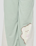 Aero Long Pants Knit Wide Leg Big Fur Bear Kiri Anak Perempuan