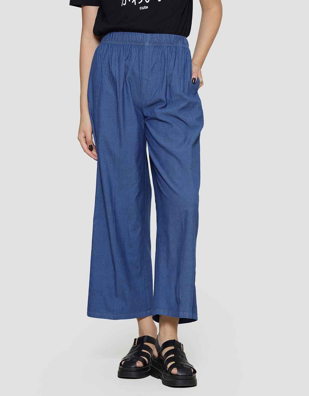 Anyday Celana Kulot Denim Wanita
